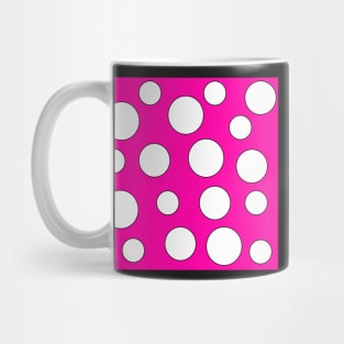 Pink and White Polka Dots Mug
